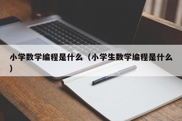 小学数学编程是什么（小学生数学编程是什么）