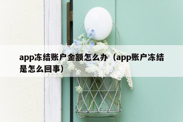 app冻结账户金额怎么办（app账户冻结是怎么回事）