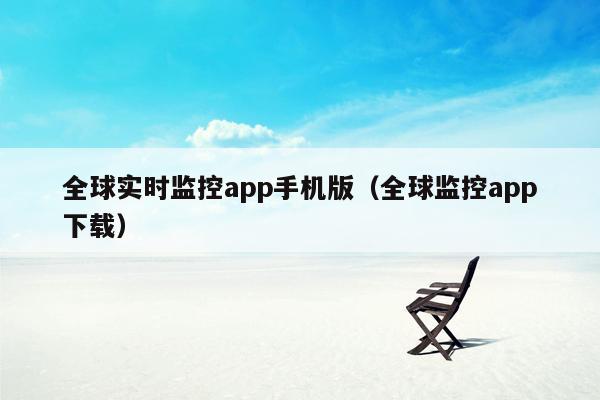 全球实时监控app手机版（全球监控app下载）