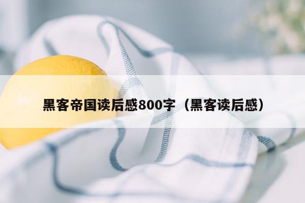 黑客帝国读后感800字（黑客读后感）