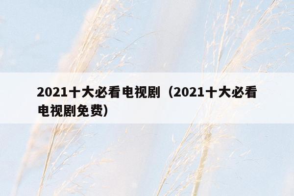 2021十大必看电视剧（2021十大必看电视剧免费）