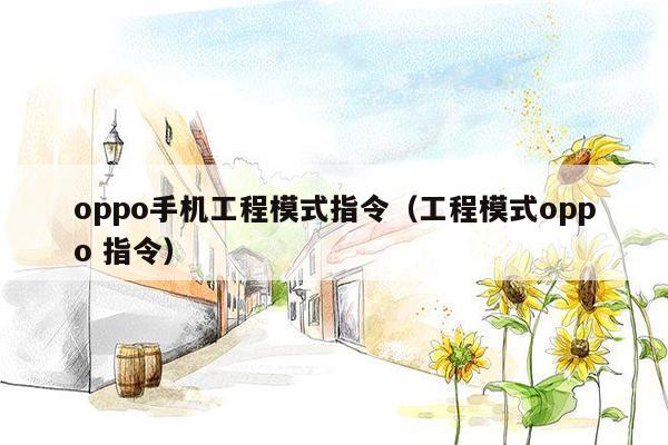 oppo手机工程模式指令（工程模式oppo 指令）