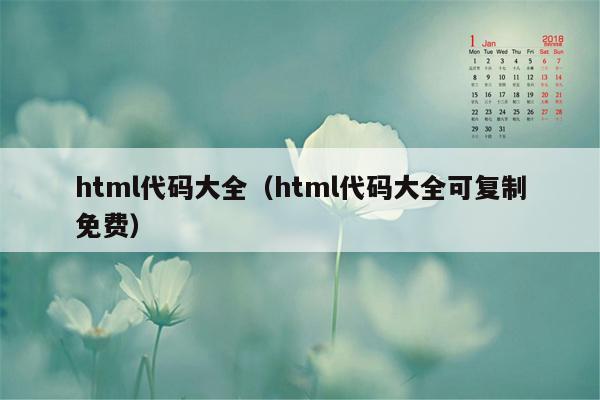 html代码大全（html代码大全可复制免费）