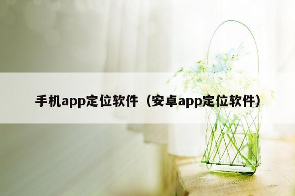 手机app定位软件（安卓app定位软件）