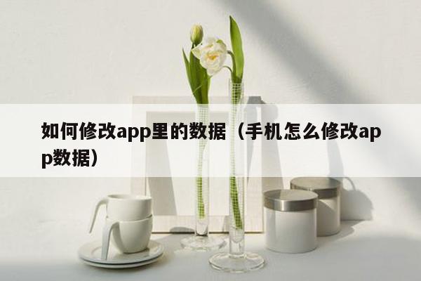 如何修改app里的数据（手机怎么修改app数据）