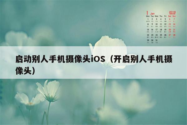 启动别人手机摄像头iOS（开启别人手机摄像头）