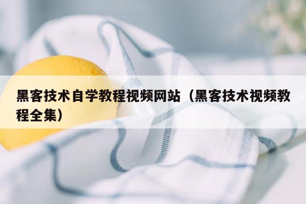 黑客技术自学教程视频网站（黑客技术视频教程全集）