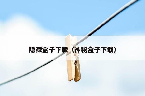 隐藏盒子下载（神秘盒子下载）