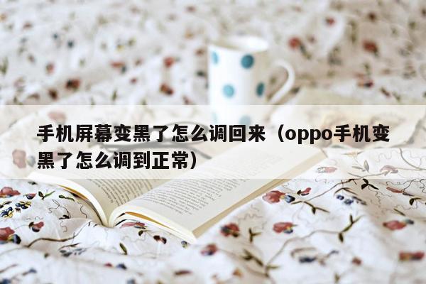 手机屏幕变黑了怎么调回来（oppo手机变黑了怎么调到正常）