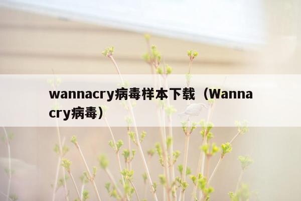 wannacry病毒样本下载（Wannacry病毒）