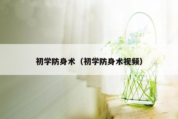 初学防身术（初学防身术视频）