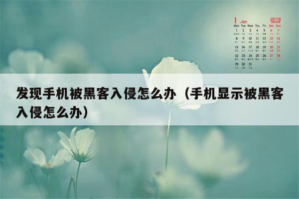 发现手机被黑客入侵怎么办（手机显示被黑客入侵怎么办）