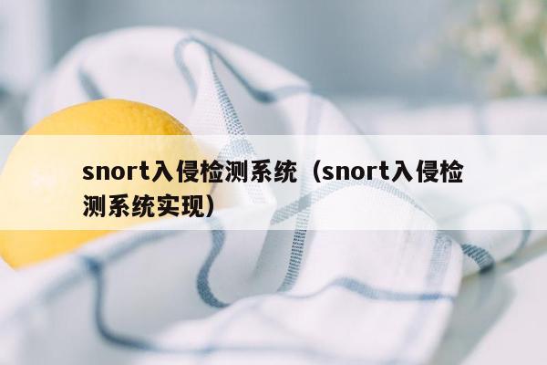 snort入侵检测系统（snort入侵检测系统实现）