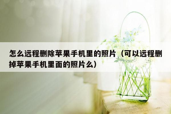 怎么远程删除苹果手机里的照片（可以远程删掉苹果手机里面的照片么）