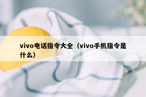 vivo电话指令大全（vivo手机指令是什么）