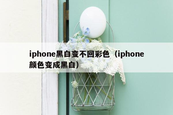 iphone黑白变不回彩色（iphone颜色变成黑白）