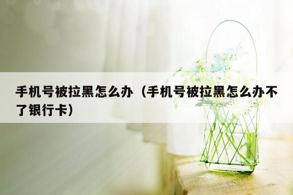 手机号被拉黑怎么办（手机号被拉黑怎么办不了银行卡）