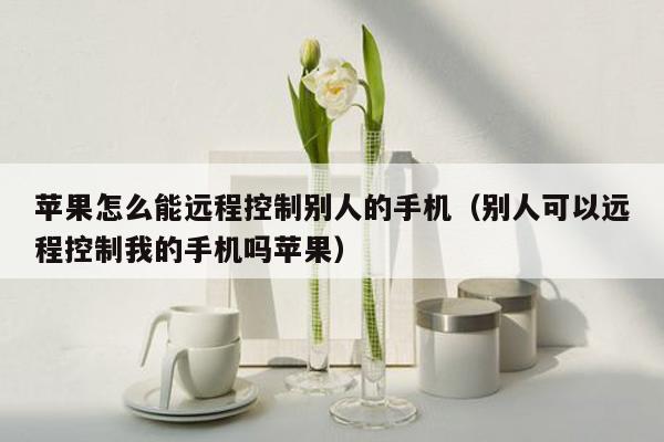 苹果怎么能远程控制别人的手机（别人可以远程控制我的手机吗苹果）