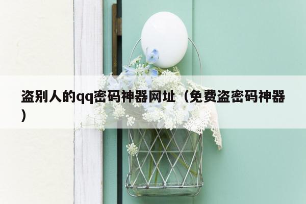 盗别人的qq密码神器网址（免费盗密码神器）