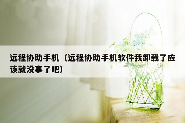 远程协助手机（远程协助手机软件我卸载了应该就没事了吧）