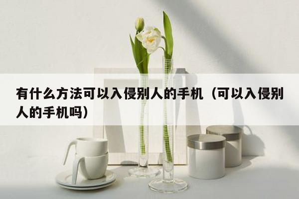 有什么方法可以入侵别人的手机（可以入侵别人的手机吗）