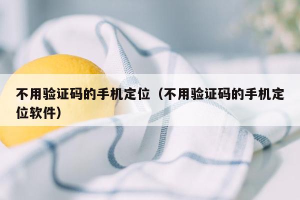 不用验证码的手机定位（不用验证码的手机定位软件）