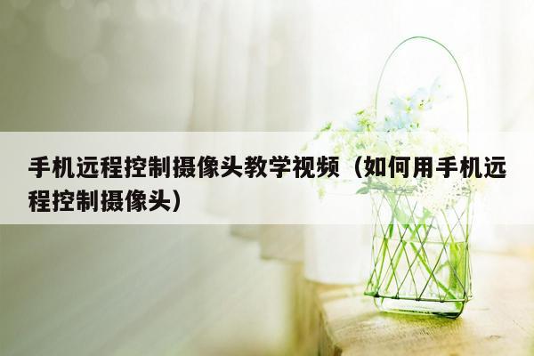 手机远程控制摄像头教学视频（如何用手机远程控制摄像头）