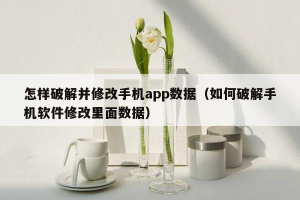 怎样破解并修改手机app数据（如何破解手机软件修改里面数据）