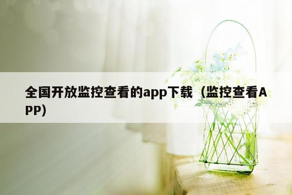 全国开放监控查看的app下载（监控查看APP）