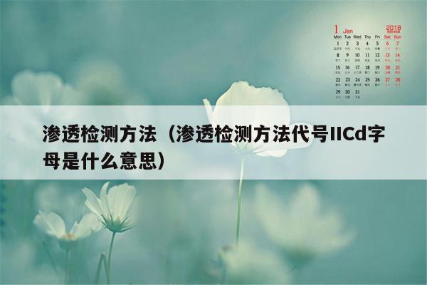 渗透检测方法（渗透检测方法代号IICd字母是什么意思）