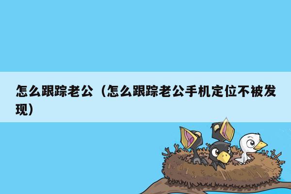 怎么跟踪老公（怎么跟踪老公手机定位不被发现）