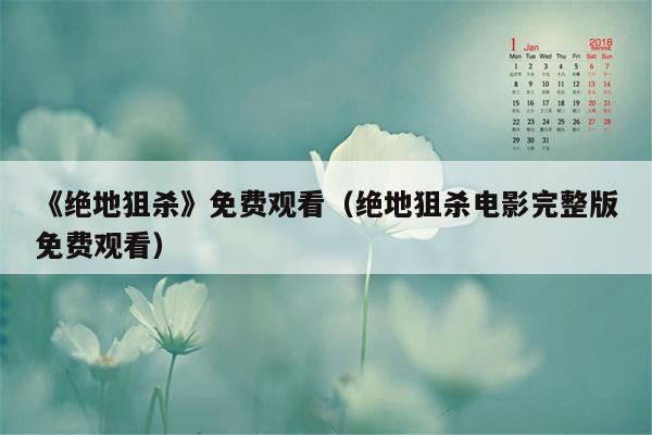 《绝地狙杀》免费观看（绝地狙杀电影完整版免费观看）