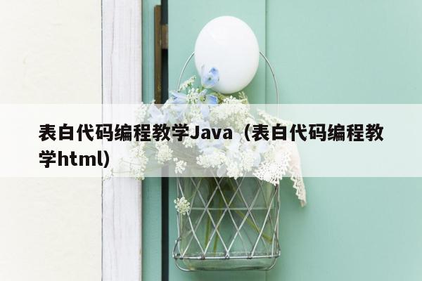 表白代码编程教学Java（表白代码编程教学html）