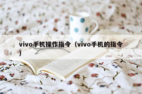 vivo手机操作指令（vivo手机的指令）