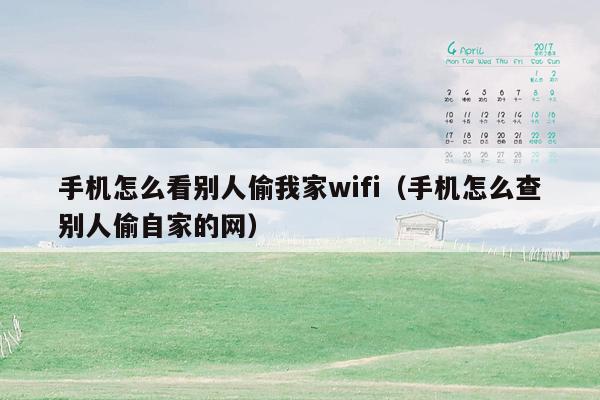 手机怎么看别人偷我家wifi（手机怎么查别人偷自家的网）