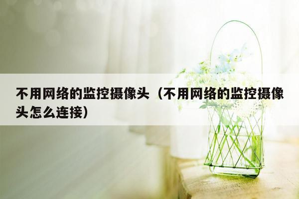 不用网络的监控摄像头（不用网络的监控摄像头怎么连接）