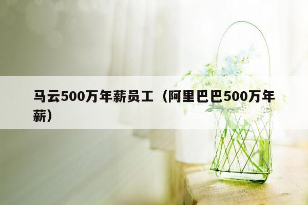 马云500万年薪员工（阿里巴巴500万年薪）