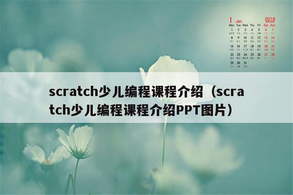 scratch少儿编程课程介绍（scratch少儿编程课程介绍PPT图片）