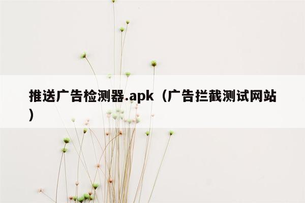 推送广告检测器.apk（广告拦截测试网站）