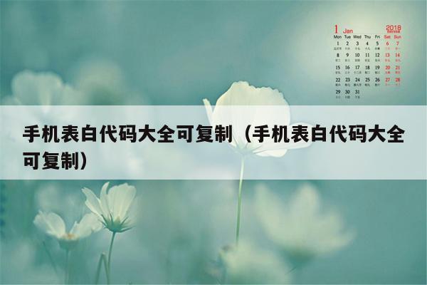 手机表白代码大全可复制（手机表白代码大全可复制）