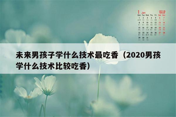 未来男孩子学什么技术最吃香（2020男孩学什么技术比较吃香）