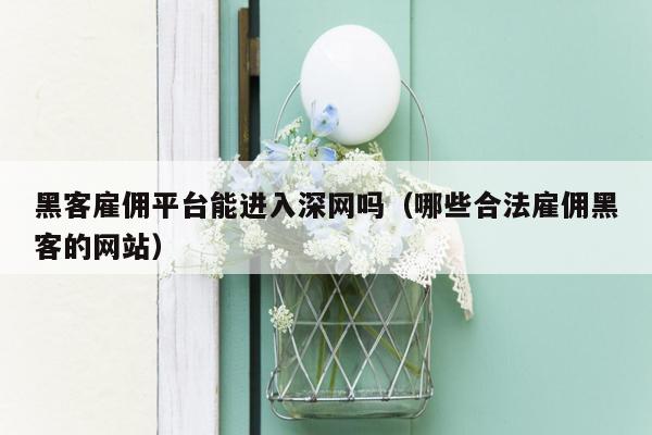 黑客雇佣平台能进入深网吗（哪些合法雇佣黑客的网站）