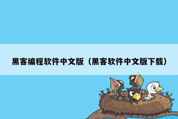 黑客编程软件中文版（黑客软件中文版下载）