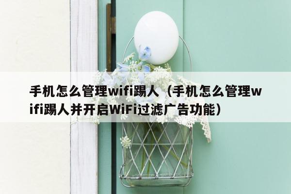 手机怎么管理wifi踢人（手机怎么管理wifi踢人并开启WiFi过滤广告功能）