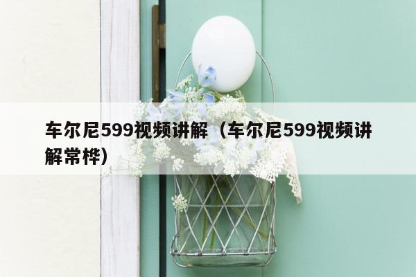 车尔尼599视频讲解（车尔尼599视频讲解常桦）