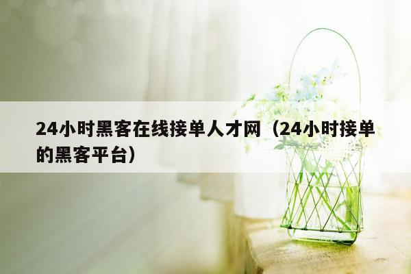 24小时黑客在线接单人才网（24小时接单的黑客平台）