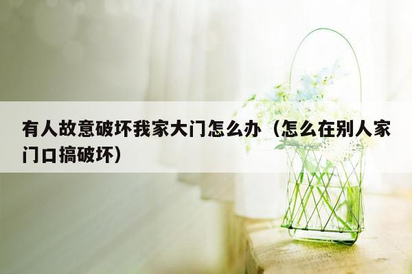 有人故意破坏我家大门怎么办（怎么在别人家门口搞破坏）