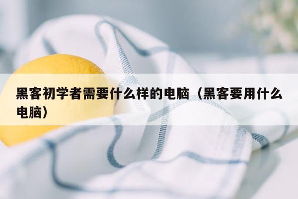 黑客初学者需要什么样的电脑（黑客要用什么电脑）