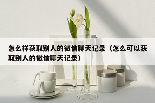 怎么样获取别人的微信聊天记录（怎么可以获取别人的微信聊天记录）