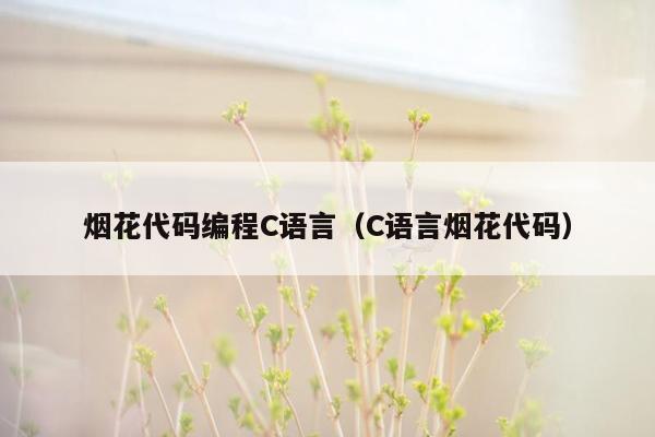 烟花代码编程C语言（C语言烟花代码）